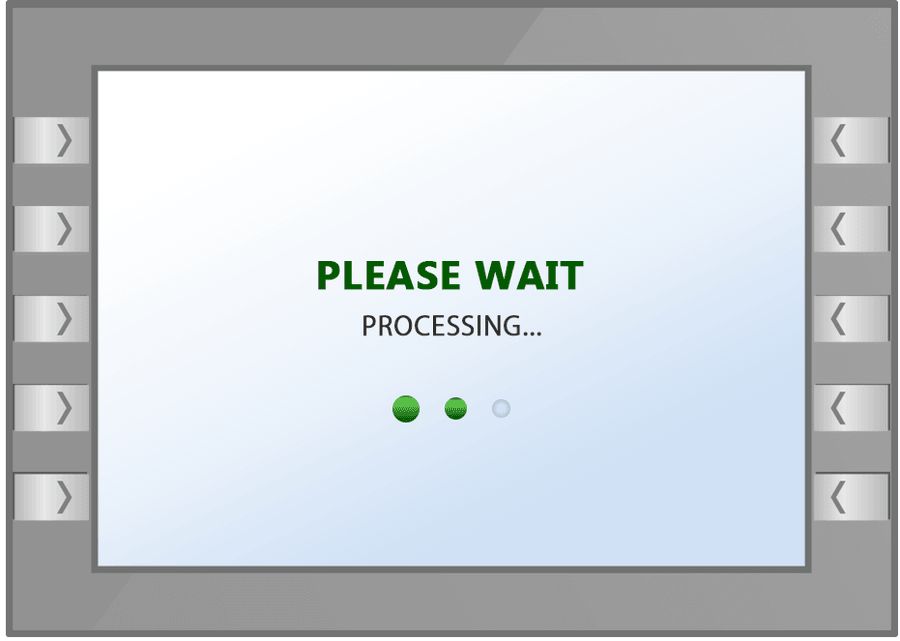 ATM screen for step 6: Enter your PIN